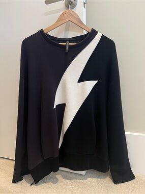 Neil Barrett Flash Neoprene Zip Sweatshirt